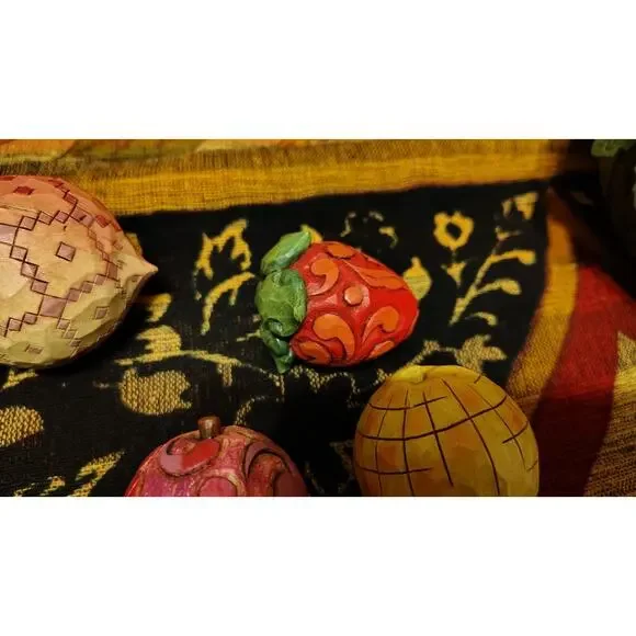 Jim Shore 2007 A Taste Of Summer’s Goodness Basket Watermelon 6 Pieces Of Fruit - Picture 14 of 16